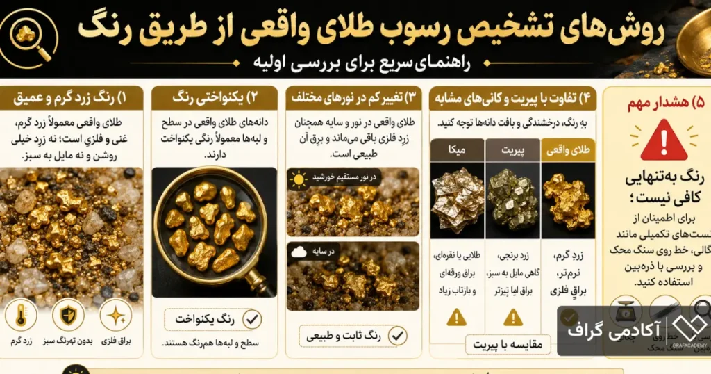 رسوب طلا چه رنگی است؟