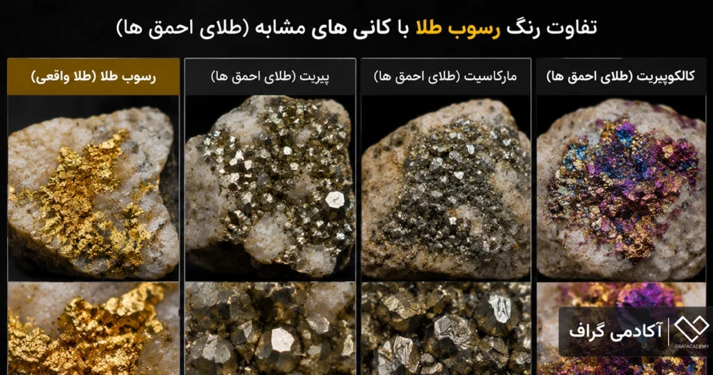 رسوب طلا چه رنگی است؟
